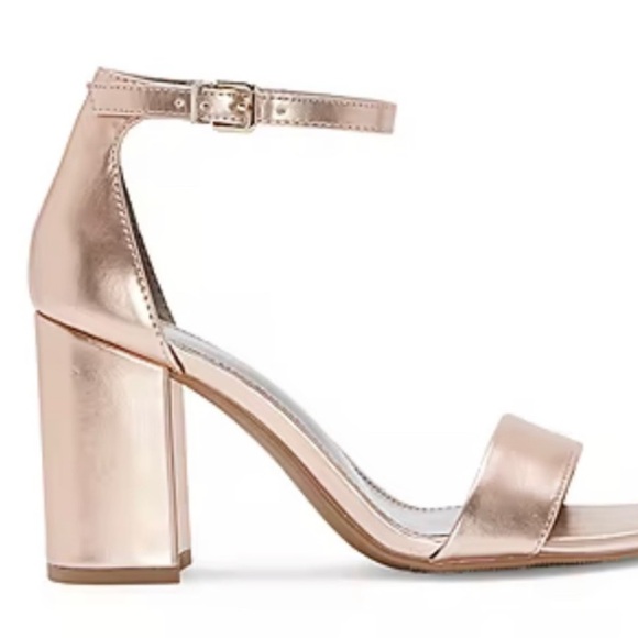 Worthington Womens Becklyn Heeled Rose Gold Sandals Size Block Heel 11 M - Picture 2 of 4
